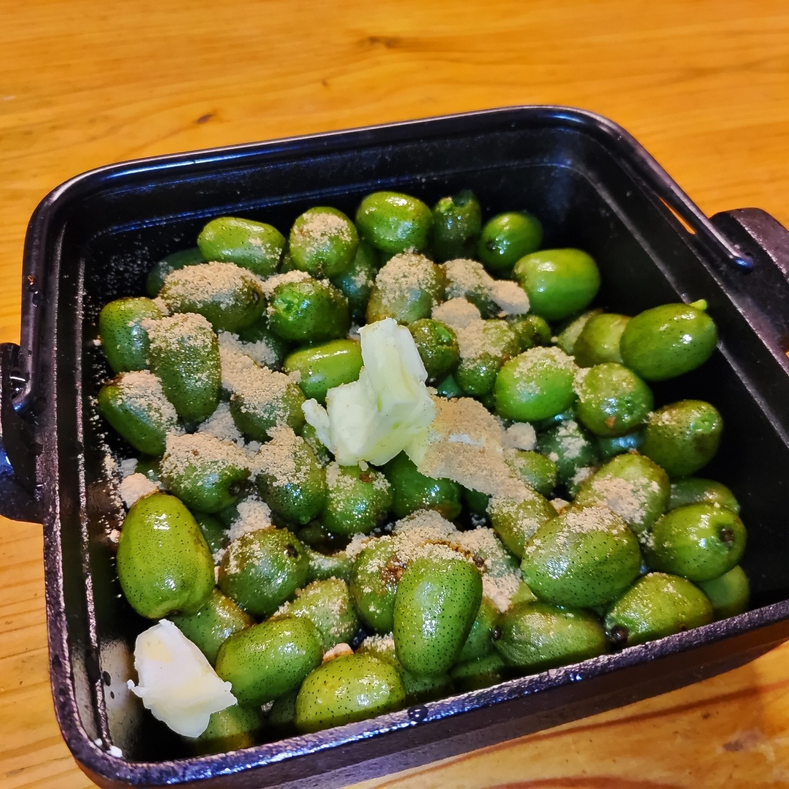 柿のバターソテー、サルナシバター